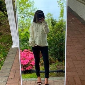 Oversized off white knitted sweater (size Medium)